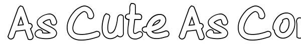 As Cute As Comic font preview